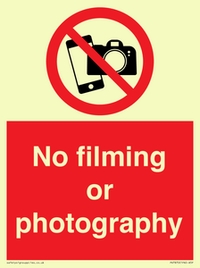 No filming or photography